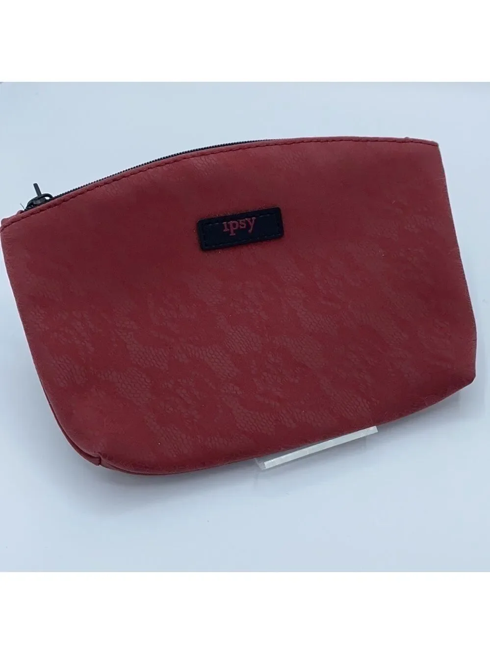 Ipsy Halloween Maroon Rose Lace Design Makeup Bag